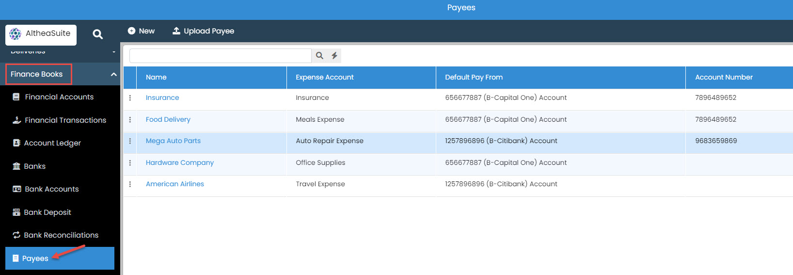 How to add a Payee | AltheaSuite